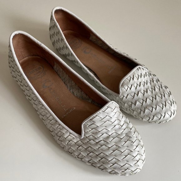 Jeffrey Campbell White Woven Flats Loafers - Picture 1 of 8